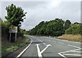 On the A379 heading north, Aveton Gifford to the right