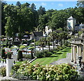 SH5837 : Portmeirion: glimpse of the piazza by Bill Harrison