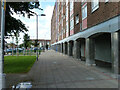 Pavement by flats, Althorne Way, 2011