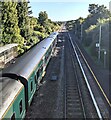 Train at Bruton station platform 1