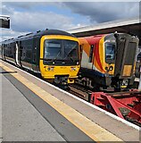 SY6779 : 165134 and 444026 at the end of the line, Weymouth by Jaggery