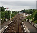 Steam train approaching Appleby Railway Station