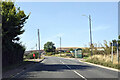 Post box and bus stop at Garn-yr-erw