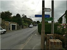 SE1414 : Footpath signs, Jackroyd Lane, Newsome  by Stephen Craven