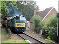 A Class 52 approaching Northwood Halt