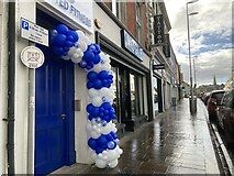 H4572 : Balloons at United Fitness entrance, Omagh by Kenneth  Allen