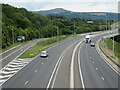 Heads of the Valleys road from the new footbridge