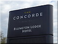 Sign for the Ellington Lodge Hotel - The Concorde, Eastleigh