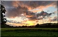 Sunset over farmland near Barnettbrook