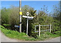 Fingerpost on the B4038, Middleton