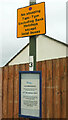 Sign and notice by Leeward Lane, Torquay
