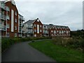 Cycle path passing flats, Grangetown