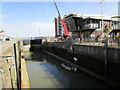 Lock at the entrance to Portishead Marina