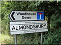 Village Signpost on the A38 towards Almondsbury