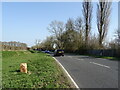 Old milepost on the A338