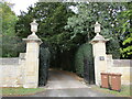 Gateposts to Beckford Hall