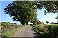 Lane east of Badger in Shropshire