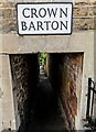 Crown Barton name sign, Bruton, Somerset