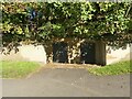 Retaining wall below the ice house near the stable block, Wollaton Hall