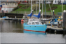 NX1898 : Yacht in Girvan Harbour by Billy McCrorie