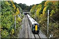 Train leaving Hunsbury Hill Tunnel