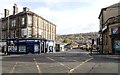 The junction of Main Street (B6265) and Park Road, Bingley