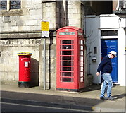 SY6990 : Edward VII postbox and telephone box on High West Street by JThomas