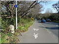 Milestone beside Sandford Road (A351)