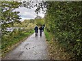 Walking next to the lake at Priory Country Park