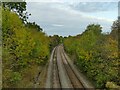 Railway north of Bagley Drive bridge