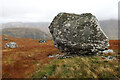 NN0649 : Stone on the Beinn Fhionnlaidh ridge by Hugh Venables