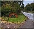 Colourful arrangement of horseshoes, Bryntirion, Monmouthshire