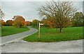 Road junction on the village green, Newby