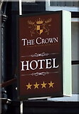 SU2908 : Sign for the Crown Hotel by JThomas