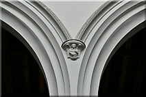 TF8709 : Necton, All Saints Church: Nave arch corbel 1 by Michael Garlick