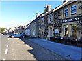 The B6437 main street in Allanton, with the Allanton Inn