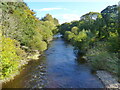 Downstream view of Whiteadder Water from the bridge near Edrom