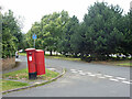 Canted postbox, corner of Merton Way and Park Way