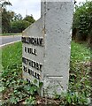 Collingham, A58 milestone