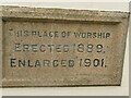 SX5895 : Okehampton Baptist Chapel: datestone by Stephen Craven