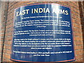 Information Panel on the East India Arms pub