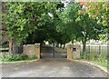 Gated road to Sedgebrook Home Farm