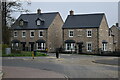 New houses overlooking roundabout on Hitchin Road