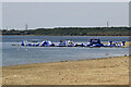 TL1667 : Inflatable play area on Grafham Water by Hugh Venables