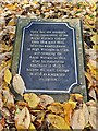 Plaque in College Gardens