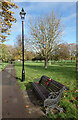 TQ2874 : Memorial Seat on Clapham Common by Des Blenkinsopp