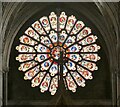 NZ2742 : Durham Cathedral - Rose Window by Gerald England