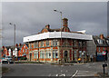 Scaffolding round the old bank