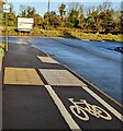 End of cycle lane, Sperry Way, Stonehouse