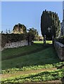 Path towards churchyard entrance gates, Rockhampton